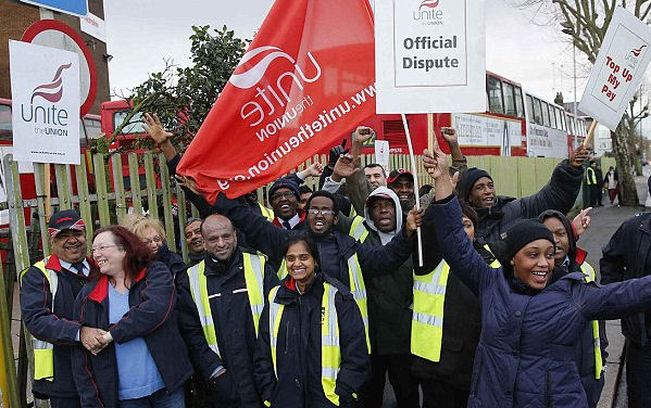 TRADES COUNCILS OUT SUPPORTING LONDON BUS WORKERS